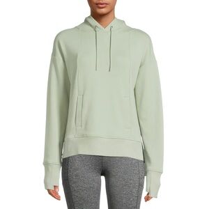 Avia Women's Active Plush Hooded Sweatshirt - Light Mint Green